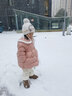 戴維貝拉（DAVE＆BELLA）兒童羽絨服國風(fēng)女童上衣中長(cháng)款小童外套冬裝新年加厚寶寶衣服 橘粉【現貨】 100 cm（建議身高90-100cm） 曬單實(shí)拍圖