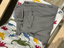 斯琴斯琴春夏女純棉一?？劾滈T襟灰色寬松九分褲休閑蘿卜褲12CK001 灰色 M 曬單實拍圖