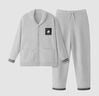 蕉內【趙露思同款】絨絨520H睡衣男女士半邊絨情侶家居服冬季加絨加厚 【男士開(kāi)衫】神游熊貓-云灰 L 曬單實(shí)拍圖