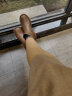 天美意靴子女冬保暖复古短靴女切尔西靴BE091DD2 啡色 38 实拍图