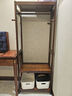 家逸實(shí)木衣帽架落地衣架掛衣架臥室簡(jiǎn)易衣帽柜立式大衣架衣服架可移動(dòng) 長(cháng)60×高160cm棕色【不帶筐】 曬單實(shí)拍圖
