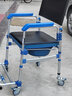 衛宜康（WEIYIKANG）老人帶輪坐便椅移動(dòng)家用馬桶椅淋浴洗澡椅子鋁合金殘疾人坐便器 631L鋁合金大吹塑坐板 曬單實(shí)拍圖