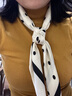 北極絨三八婦女節絲巾小方巾2024新款夏季母親節送媽媽禮物實(shí)用百搭圍巾 小點(diǎn)點(diǎn)-白色 曬單實(shí)拍圖