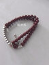 默研（MOYAN）高含量紫金砂手鏈女99足銀麥穗朱砂符本命年虎手串男七夕情人節禮 紫金砂6mm雙圈款A04-304 曬單實(shí)拍圖