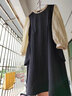 米度麗孕婦連衣裙春秋款時(shí)尚長(cháng)裙孕婦裙子假兩件套裝孕婦裝春夏70126 黑色 M（建議80-110斤左右） 曬單實(shí)拍圖