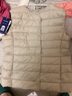 羅蒙【90%白鴨絨】輕薄羽絨服馬甲內膽女式短款無(wú)領(lǐng)內搭羽絨坎肩外套 曬單實(shí)拍圖