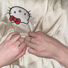 紀詩哲滿天星情侶戒指一對男女款結婚求婚開口對戒七夕情人節(jié)禮物送女友 滿天星對戒【永生花禮盒】 曬單實拍圖