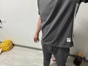 花花公子夏季冰爽套裝男短袖T恤新款休閑運動(dòng)衣服一套韓版修身帥氣兩件套 136灰色【套裝】 XL 建議115-130斤 曬單實(shí)拍圖