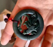 趙氏恒璽和田玉吊墜女青玉塔青一細(xì)九尾狐玉牌父親節(jié)禮物 曬單實拍圖