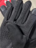 yaphtes冬季手套麂皮绒男女保暖触屏户外骑行跑步开车防风加绒手套 黑色 实拍图
