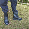 賽維納油田勞保靴男耐油防滑防臭防水長(cháng)筒高腰鋼頭防砸防刺穿真皮工作鞋 長(cháng)筒防砸防刺穿勞保靴子 加絨 41 曬單實(shí)拍圖