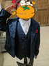 閃閃藍寶 兒童西裝男童禮服花童西服套裝主持人服裝鋼琴演出服表演服正裝 加絨款外套襯衫馬甲褲子領(lǐng)結胸巾 120碼建議體重37-43斤 曬單實(shí)拍圖