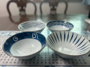亿嘉（IJARL）日式和风家用陶瓷大号汤碗牛肉碗拉面碗斗笠碗 青花6.8英寸4只装 实拍图
