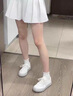 CAMILA KSENIA透氣板鞋女潮2025年新款穩(wěn)固后跟防滑鞋底小眾低幫百搭厚底小白鞋 珍珠白 37 曬單實拍圖