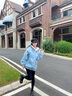 COZOK女生羽絨棉服女外套秋冬款羊羔絨加絨加厚學(xué)生兩面穿短款棉服棉衣 藍色-兩面穿 XL 【建議115-125斤】 曬單實拍圖
