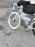 SANGPU公路自行車(chē)成人單速實(shí)心胎死飛騎行自行車(chē)單車(chē)男女學(xué)生活飛賽車(chē) 40刀-白黑白 24寸 曬單實(shí)拍圖