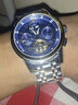 冠琴（GUANQIN） 手表男士機械表多功能夜光萬(wàn)年歷飛輪運動(dòng)防水腕表男表送男友 間金藍面 曬單實(shí)拍圖