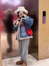 可茵（Keyin）羊羔毛牛仔外套女2024年冬季新款韓版寬松加絨加厚毛茸茸棉服女 藍(lán)色 M 曬單實(shí)拍圖