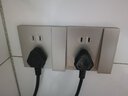 歐普（OPPLE）開關(guān)插座面板暗裝86型墻壁電源帶開關(guān)空調(diào)插W17灰Z 一開雙+五孔 曬單實(shí)拍圖