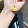 中國黃金（CHINA GOLD）足金生肖龍寶寶鎖吊墜長命平安鎖百福七夕情人節(jié)禮物送女朋友老婆 足金吊墜【贈925鏈】 約2g 曬單實拍圖