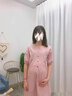 優(yōu)美珍日本孕婦裝夏款新款連衣裙高級感夏天顯瘦中長(cháng)款寬松孕婦裙子夏季 米白色 L【建議120-140斤】 曬單實(shí)拍圖
