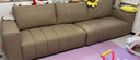 慕思（de RUCCI）沙發(fā)客廳 直排慕思沙發(fā)品牌艾慕皮藝家具鋼琴鍵豆腐塊真皮沙發(fā)161 駝色 多人位 3.04m 曬單實(shí)拍圖
