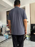 羅蒙（ROMON）冰絲無(wú)痕polo衫男中青年夏季薄款彈力短袖男商務(wù)翻領(lǐng)保羅衫男裝 灰綠 XL 【建議135-155斤】 曬單實(shí)拍圖