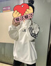 沂歆衛(wèi)衣女秋季2025新款春裝上衣洋氣高級感韓版寬松慵懶風(fēng)百搭長袖 AP字母刺繡衛(wèi)衣【白色】 L 【建議體重約110-130斤】 曬單實拍圖