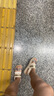 快樂(lè )瑪麗（J&M）涼鞋女2023年新款夏季百搭麻底厚底平底女款沙灘拖鞋 米白色 36 230mm 曬單實(shí)拍圖