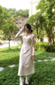 小野七天法式小香風(fēng)波點(diǎn)連衣裙女蝴蝶結(jié)白色純欲風(fēng)收腰顯瘦開衫兩件套 開衫短裙套裝 M 曬單實(shí)拍圖