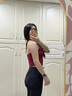 如鉆吊帶背心女帶胸墊綁帶性感美背內搭露臍春夏季百搭棉無(wú)袖打底上衣 酒紅色 M 曬單實(shí)拍圖