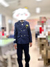 GOKU男童西套裝秋季鋼琴演出主持人西服兒童合唱服高端周歲男寶寶禮服 藍西裝+馬甲+褲子+襯衫領(lǐng)結胸花 140 （建議體重50-58斤） 曬單實(shí)拍圖