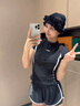 JCZS泳帽大頭圍長發(fā)2025新款不勒頭女士可愛顯臉小超大號不壓頭游泳帽 黑色【長發(fā)專用/高彈不勒頭】 曬單實拍圖