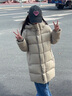 鵝小寶冬季新款三防黑金兒童鵝絨羽絨服女童加厚休閑保暖長(zhǎng)款過(guò)膝男童 米杏色 150 【鵝絨-249g】 曬單實(shí)拍圖