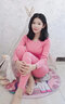 ClescKasu保暖內(nèi)衣女士加絨加厚套裝發(fā)熱纖維內(nèi)搭打底衫防寒恒溫圓領(lǐng)保暖衣 粉色【發(fā)熱速暖適宜-15~5°C】 L 【100-120斤】 曬單實(shí)拍圖