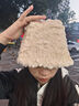 俞兆林毛絨漁夫帽水桶帽子女秋冬季保暖加絨毛線帽可愛顯臉小針織帽 曬單實拍圖
