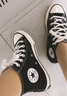 匡威（Converse）童鞋兒童中高幫帆布鞋春夏新款男童1970s經(jīng)典款休閑鞋女孩帆布鞋 黑色-70S 小童魔術(shù)貼 34 【建議腳長21cm】 曬單實(shí)拍圖