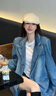 蘇木佰（SOMUBAY）趙昭儀同款復古前進(jìn)帽女春夏季薄款休閑百搭顯臉小貝雷帽報童帽子 米色 M(56-58cm) 曬單實(shí)拍圖