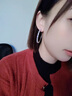 在野鋯石圈圈耳環(huán)女2025年新款潮冷淡風(fēng)耳釘輕奢高級感夸張大耳圈耳飾 輕奢鋯石大耳圈925銀針 曬單實(shí)拍圖