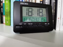 SEIKO日本精工時(shí)鐘溫度日歷夜燈鬧表貪睡學(xué)生鐘表彩色屏電子臥室鬧鐘 曬單實(shí)拍圖