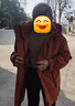 鴨鴨（YAYA）羽絨服女中長(zhǎng)款2024年冬季新款時(shí)尚收腰工裝連帽防風(fēng)保暖外套XH 磚紅色 S 曬單實(shí)拍圖