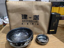 建盞功夫茶具套裝家用油滴盞天目釉貼銀花整套建陽(yáng)陶瓷中式禮盒 10頭建盞龍鳳呈祥-壺款+純銅茶道(紅梅)+茶洗 曬單實(shí)拍圖