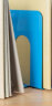 得力(deli)8.5英寸(高21cm)金属铁书立架 书籍挡靠架2片/付 办公用品 蓝色9270 实拍图