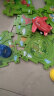 奥智嘉儿童益智玩具男孩恐龙拼图轨道车24片diy电动小汽车飞机六一儿童节生日礼物 实拍图
