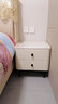 雨幸輕奢巖板高級床頭柜實(shí)木臥室簡(jiǎn)約現代簡(jiǎn)約小型床邊儲物收納柜 米白色 【實(shí)木框架-巖板】 寬45cm*長(cháng)40cm*高50cm 曬單實(shí)拍圖