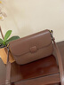 CALWAN KEODH輕奢包包女包牛皮斜挎小方包單肩腋下包生日禮物高級感送女友老婆 棕色-小眾時(shí)尚百搭通勤品牌 曬單實(shí)拍圖