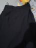 范思蓝恩22FS2036法式分割鱼尾半身裙女夏季新款A字高腰伞裙 黑色 S 实拍图