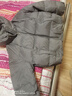 ELLE90鵝絨深灰色短款連帽羽絨服女2024秋季新款簡(jiǎn)約加厚保暖外套 深灰 L 曬單實(shí)拍圖