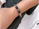 自由說(shuō)黑銀曜石手鏈男復古黑色串珠佛珠手串單圈盤(pán)玩高級感小眾男生手環(huán) 永恒之鏈 曬單實(shí)拍圖