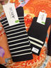 秋冬新款羊絨襪子女高筒襪加厚保暖中筒襪條紋長(cháng)筒襪鯊魚(yú)褲襪黑色 圖片混搭 6雙 均 碼 適合34-41碼 曬單實(shí)拍圖